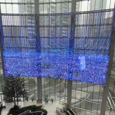 Transparent Led Screen 1000*500 1000*1000 Customize Size Indoor Series Glass Shopping Mall Fixed Or Hoisting