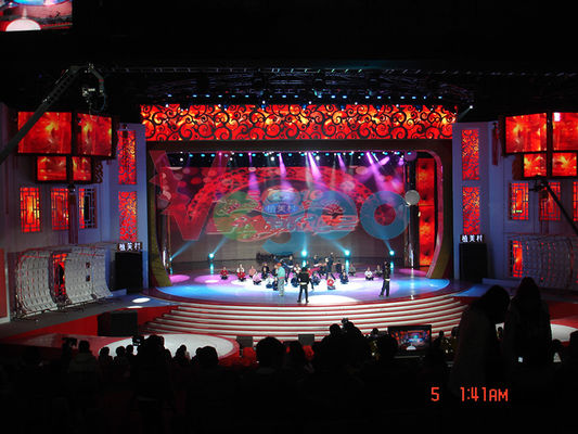 1/16 Scan MBI5124 P5 Slim Indoor Full Color Outdoor Led Screen Hire 600CD/㎡