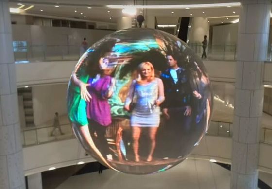 High Definition Led Screen Ball , P4 SMD Full Color Curved Led Display