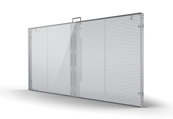 Transparent Led Display Media Player 50 mm x 100 mm High Transparency on Glass Wall