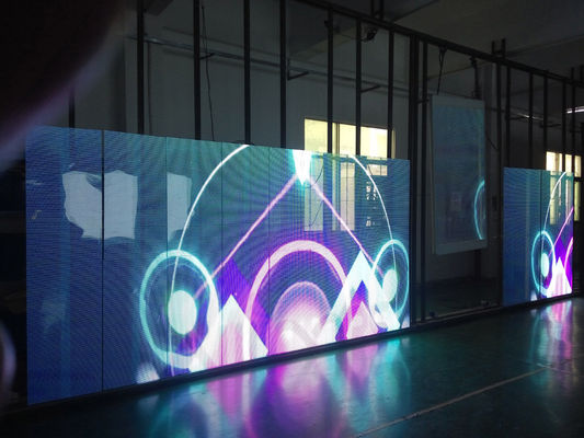 Slim 20mm Led Transparent Digital Display Outdoor Full Color 2500 Pixel/M2