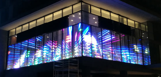Transparent  LED Display  light Die Casting Aluminium Cabinet 500 mm x 1000 mm Module size 500 mm  x 125 mm
