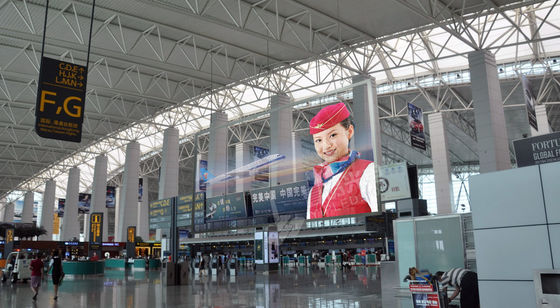 High Brightness Advertising  Transparent Led Panel 20mm For Glass Wall