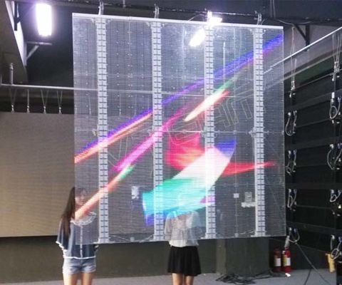 China High Brightness Advertising  Transparent Led Panel 20mm For Glass Wall supplier
