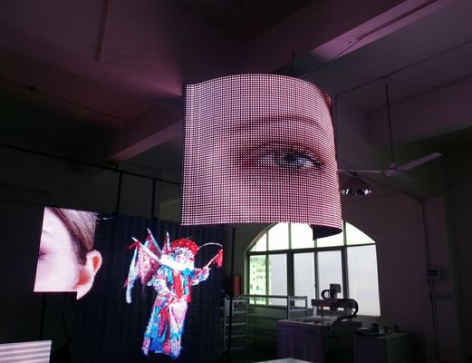 China P20 DIP 346 Outdoor Full Color Transparent Led Curtain Display 2500 Pixel/M2 supplier