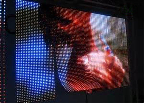 P20 DIP 346 Outdoor Full Color Transparent Led Curtain Display 2500 Pixel/M2