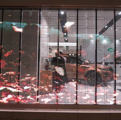 China Digital Transparent Led Wall / Led See Through Screen SMD Full Color supplier