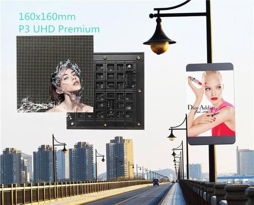 P3 Poster Light Box Displays , Outdoor Full Color LED Screen Video Wall 192x192mm Module