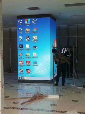 Indoor  LED Display Cube Column P2.5 Module size 320mm*160mm  Pixel Density 160000 Right Angle Cabinets