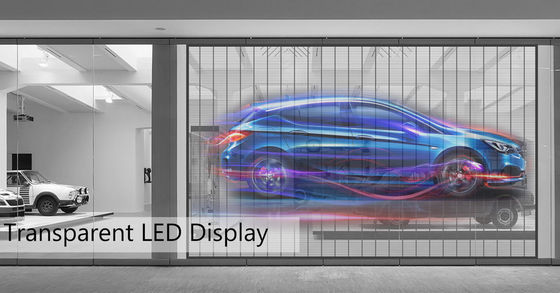 P3.91-7.8 Transparent Led Wall Window Showcase Slim Light Cabinet Unit Size 1000*500mm Weigh 10kg Sqm