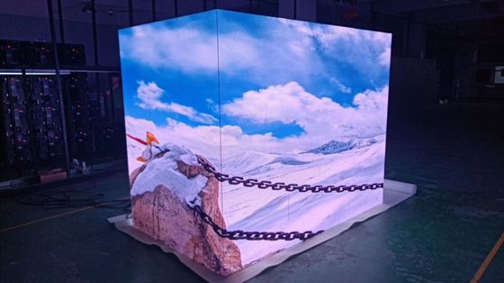 Outdoor Full Color Led Display P 4.81 Right Angle , Cubic Column Construction Application