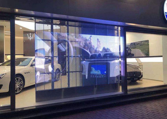 Rental Transparent LED Screen Video Wall Full Color P3.9-P15.625mm For Window Advertising