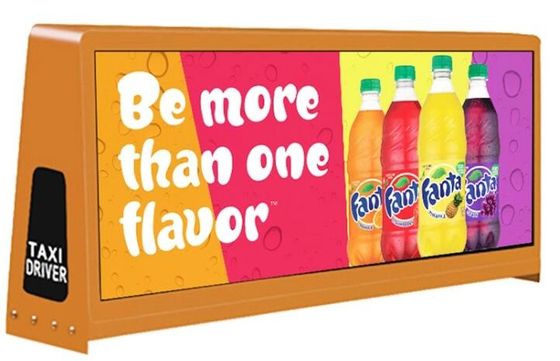 High Brightness Car Roof Top Taxi LED Display Screen Outdoor Advertising Sign P2.5 P3 P4.81 P5 Full Color 3G 4G