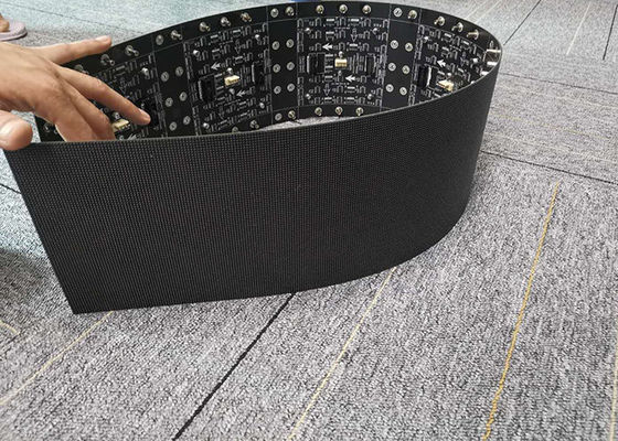 P2 Flexible Video Advertising Indoor Led Screen Curved Cylinder Display Integrated Forming Light And Thin Module