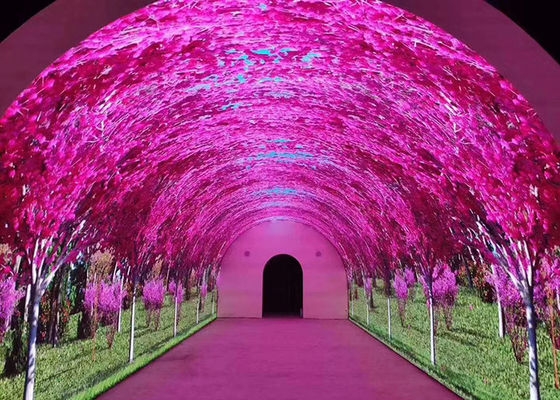P2 Flexible Video Advertising Indoor Led Screen Curved Cylinder Display Integrated Forming Light And Thin Module