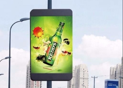 WIFI /3G/ 4G P5mm High Brightness Outdoor Pole LED Display Panel / Waterproof Lighting Display Screen