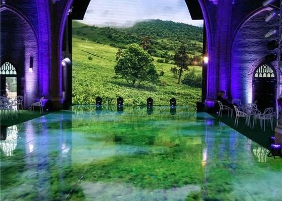 China Full Color IP65 Acrylic Stage Dance Floor Tile P4.81P3.91 LED Display Outdoor Video Screen With Radar System supplier