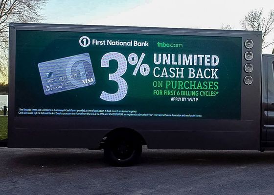 Truck Trailer IP65 P8 Mobile Advertising LED Display