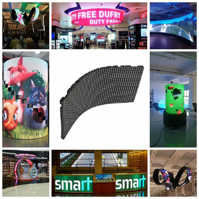 Indoor Flexible P2.5 mm LED Display Video Wall Customized Size Free Style Creative Display