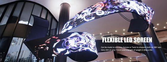 Indoor Flexible P2.5 mm LED Display Video Wall Customized Size Free Style Creative Display