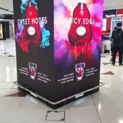 Indoor  LED Display Cube Column P2.5 Module size 320mm*160mm  Pixel Density 160000 Right Angle Cabinets