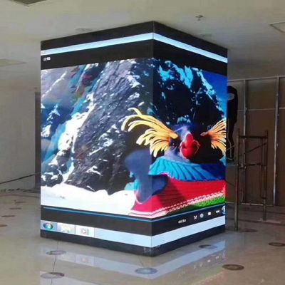China Indoor  LED Display Cube Column P2.5 Module size 320mm*160mm  Pixel Density 160000 Right Angle Cabinets supplier
