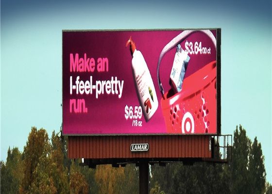 Wall-mounted Fixed Advertising LED Display with 960 x 960mm Cabinet Size and Full Color