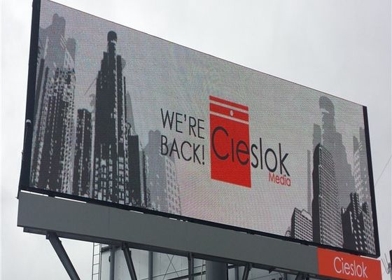 Wall-mounted Fixed Advertising LED Display with 960 x 960mm Cabinet Size and Full Color