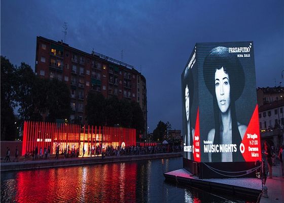 Wall-mounted Fixed Advertising LED Display with 960 x 960mm Cabinet Size and Full Color