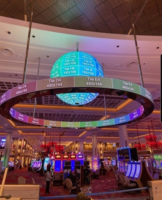 Indoor P1.95 Sphere LED Screen 800nits HD Screen Quality Delicate Design