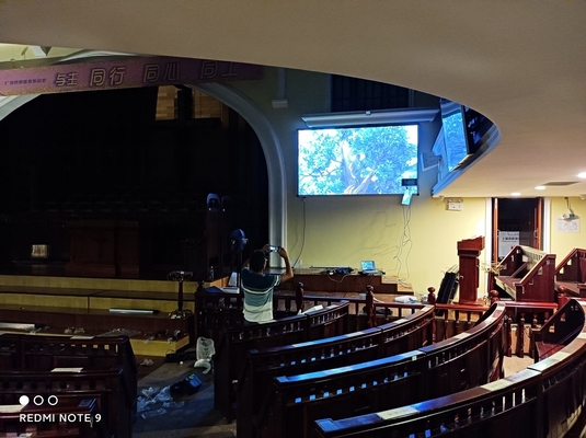 Conference Studio Church Indoor LED Display P1.86 with High Brightness and Quick Set-up