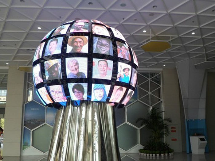 High Definition Led Screen Ball , P4 SMD Full Color Curved Led Display