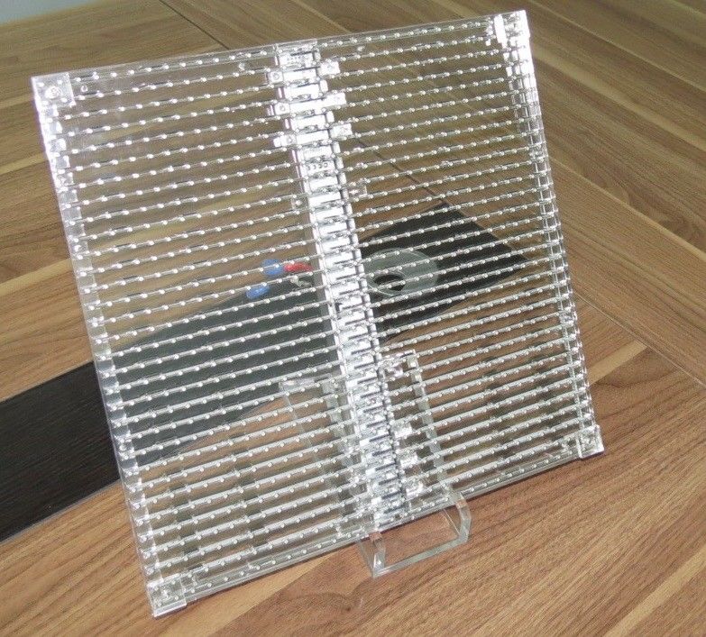 Slim 20mm Led Transparent Digital Display Outdoor Full Color 2500 Pixel/M2