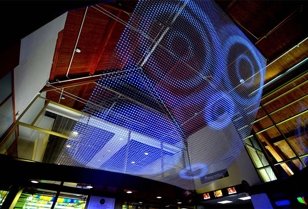 Waterproof 20mm Outdoor Transparent Led Display Full Color 5500CD/㎡