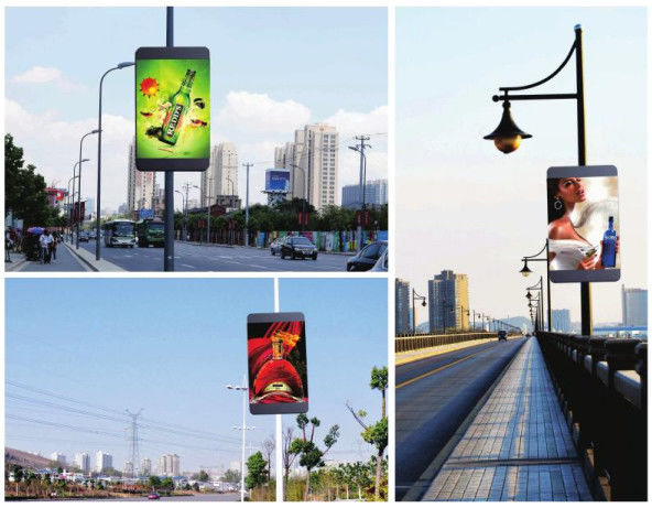 P5mm Street Pole LED Display Billboard Full Color Outdoor Digital Advertising Screens