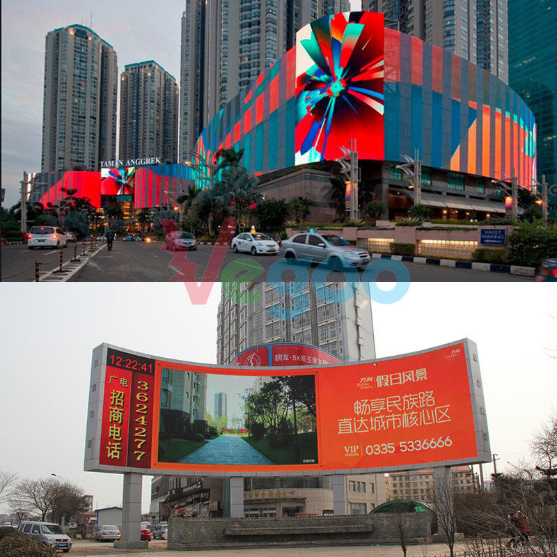 Light Weight Curve P10 Outdoor Full Color LED Display Module 7500cd/㎡