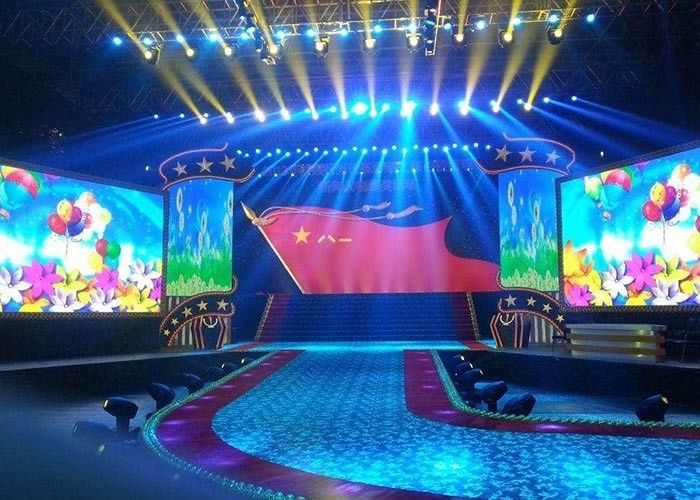 Indoor Outdoor Rental LED Display Stage Entertainment 500x500 Or 1000mm Aluminum Panels