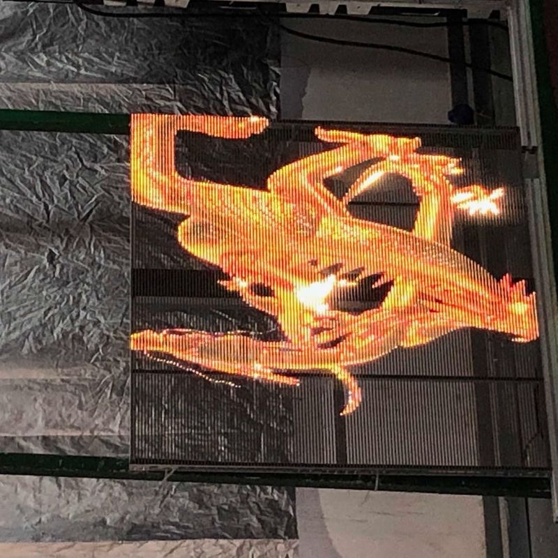 P3.91-7.8 Transparent Led Showcase Slim Light Flexible Installation Cabinet 500*1000mm