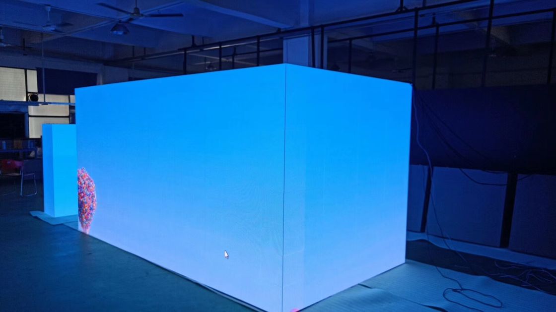 Outdoor Full Color Led Display P 4.81 Right Angle , Cubic Column Construction Application