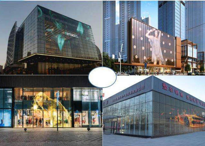 Rental Transparent LED Screen Video Wall Full Color P3.9-P15.625mm For Window Advertising