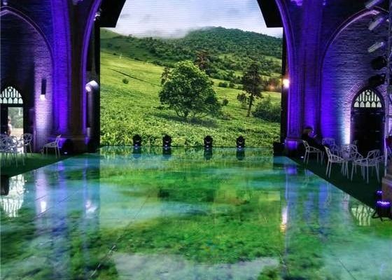 Full Color IP65 Acrylic Stage Dance Floor Tile P4.81P3.91 LED Display Outdoor Video Screen With Radar System