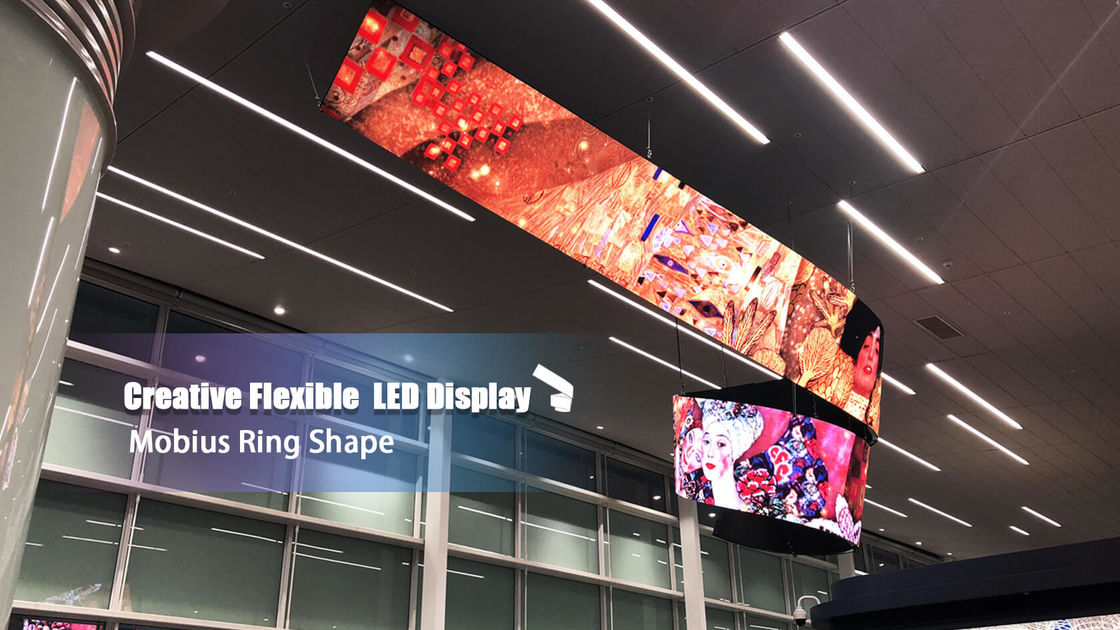 Indoor Flexible P2.5 mm LED Display Video Wall Customized Size Free Style Creative Display