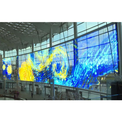 Customizable Transparent LED Screen For Glass Curtain Wall With High Transparency